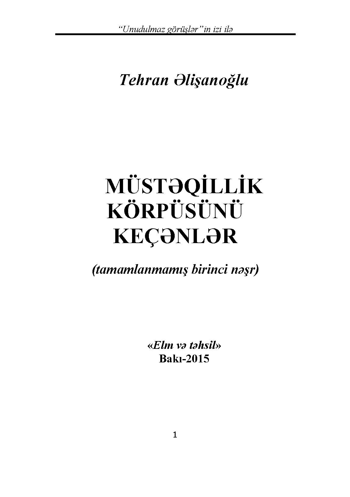 M�st?qillik k�rp�s�n� ke�?nl?r