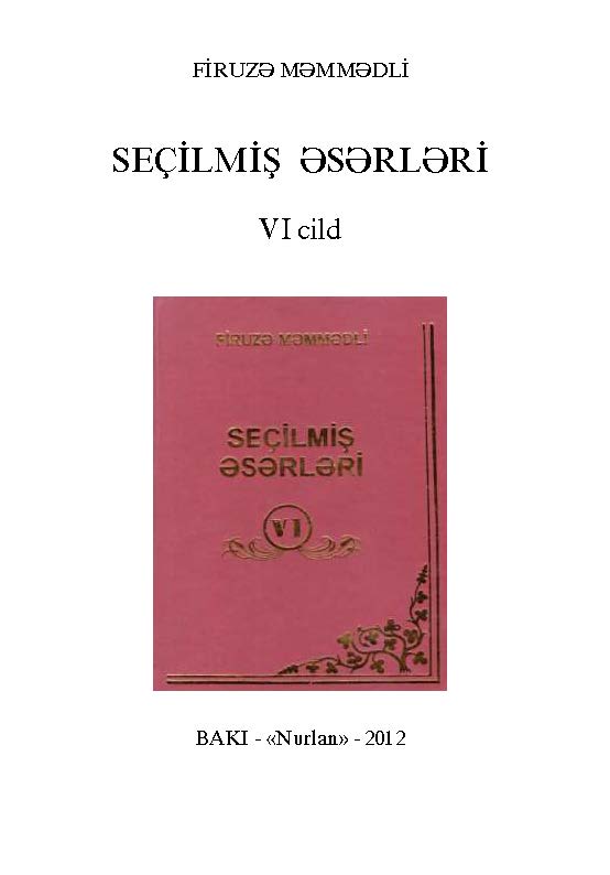 Se�ilmi? ?s?rl?ri. VI cild